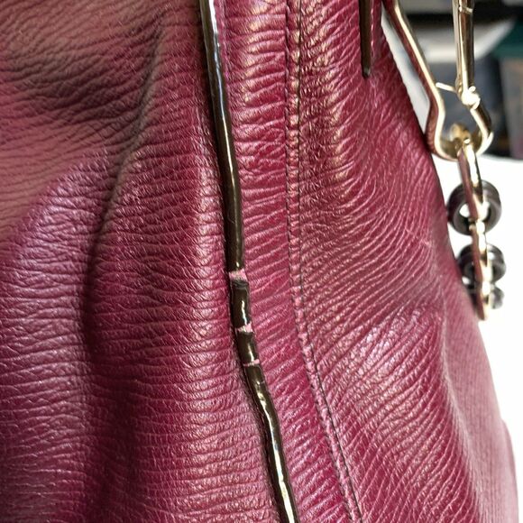 Coach Madison Burgundy Leather Pinnacle Drifter Satchel Shoulder Bag #21503 - Picture 12 of 16